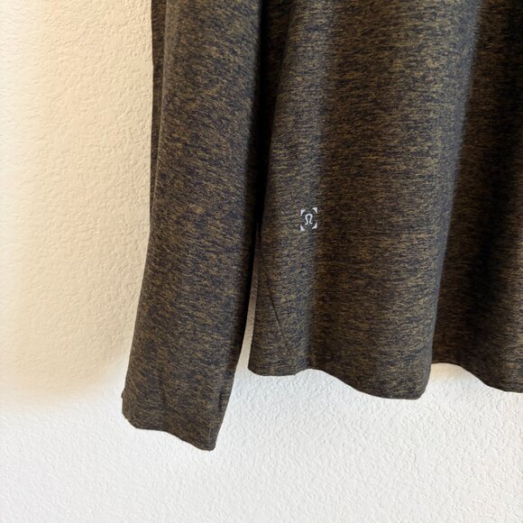 Lululemon Mens Large "Surge Warm 1/2 Zip" Running Top Heather Utilitarian/Black - Picture 12 of 15